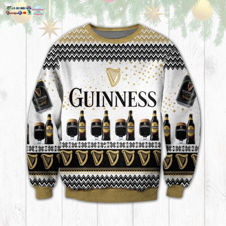 Guinness Ver 3 Ugly Christmas Sweater - Such a charming picture.