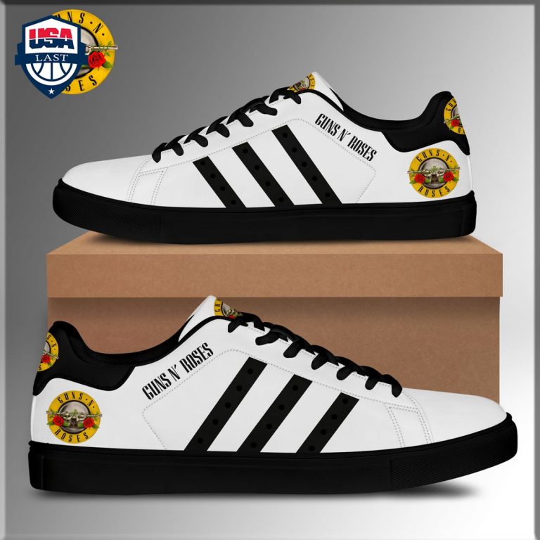 Guns N' Roses Black Stripes Style 1 Stan Smith Low Top Shoes - Stunning