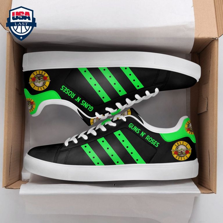 Guns N' Roses Green Stripes Stan Smith Low Top Shoes - Rejuvenating picture