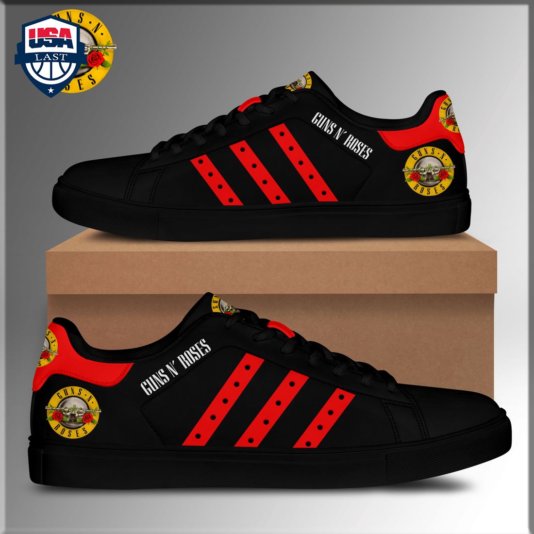 Guns N’ Roses Red Stripes Style 1 Stan Smith Low Top Shoes – Saleoff