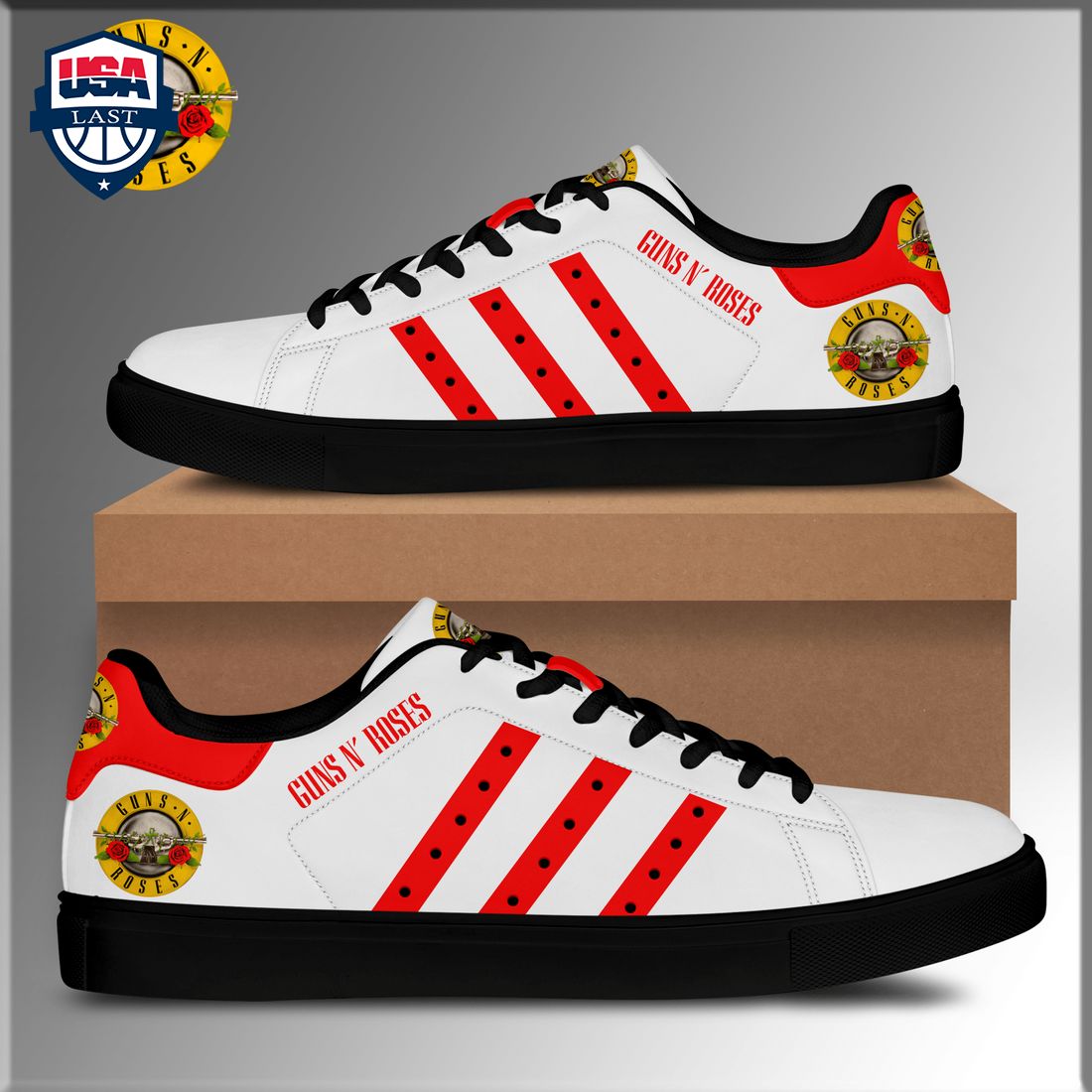Guns N’ Roses Red Stripes Style 2 Stan Smith Low Top Shoes – Saleoff
