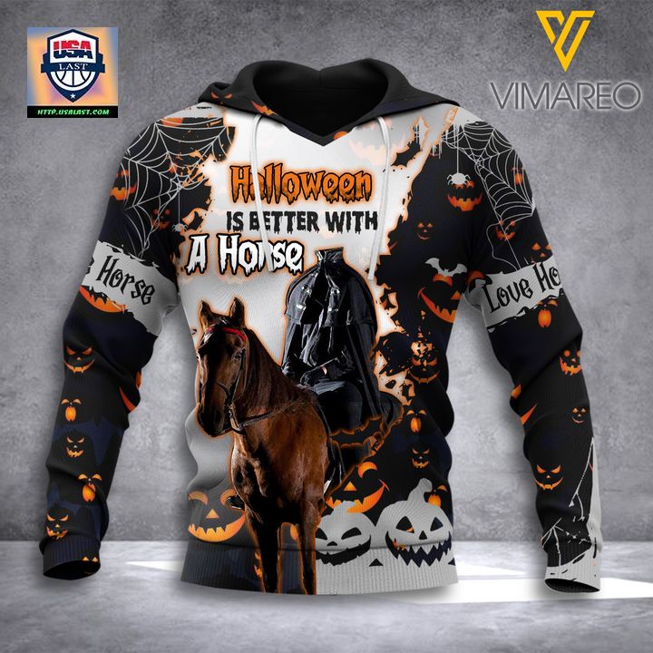 Halloween Is Better With A Horse 3D All Over Print Hoodie – Usalast