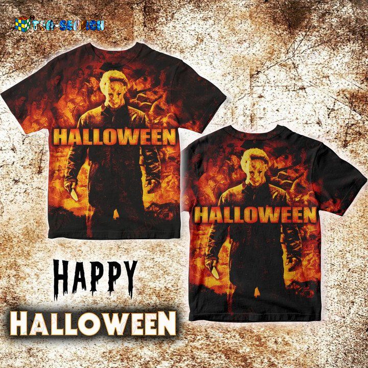 Halloween Mychael Myers He's Here 3D Shirt Style 1 - Cuteness overloaded