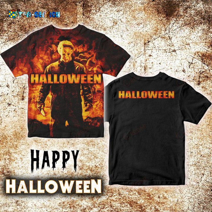 Halloween Mychael Myers He’s Here 3D Shirt Style 2 – Usalast