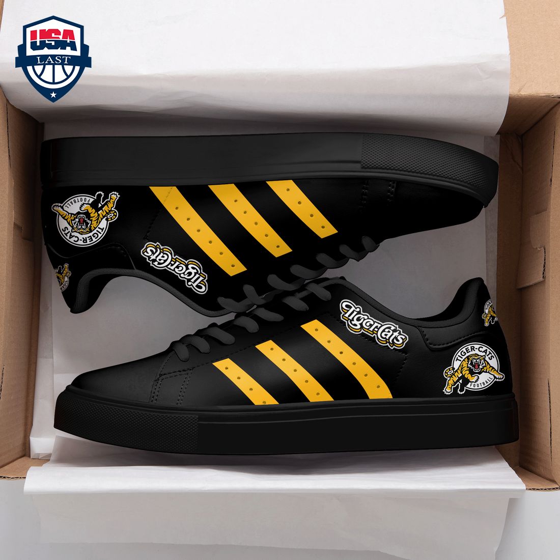 Hamilton Tiger-Cats Yellow Stripes Style 1 Stan Smith Low Top Shoes – Saleoff