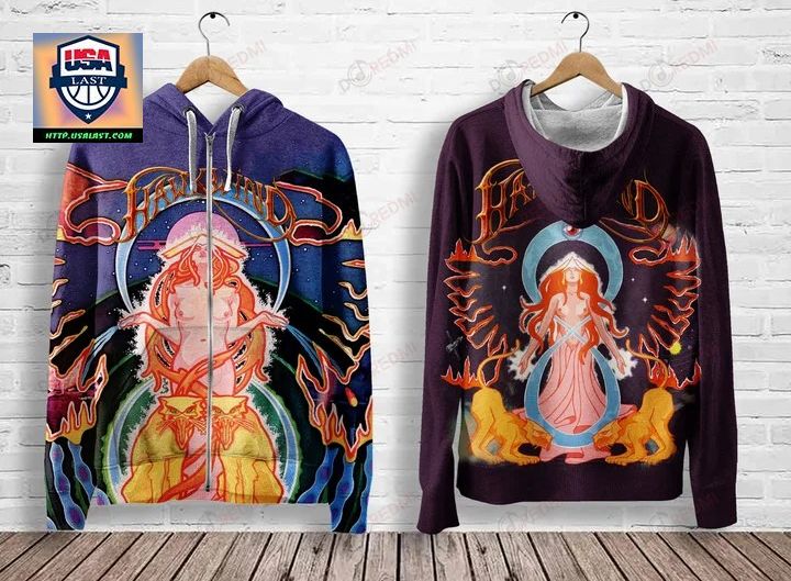 Hawkwind Space Ritual Album Cover 3D Zip Up Hoodie T- Shirt - Out of the world