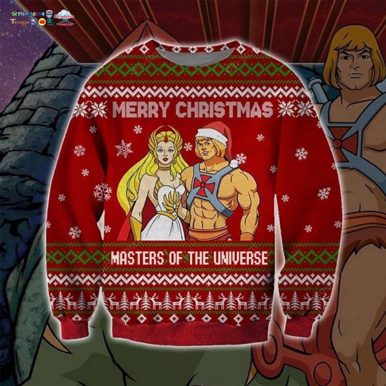 He-Man And She-Ra Masters Of The Universe Ugly Christmas Sweater - Cutting dash