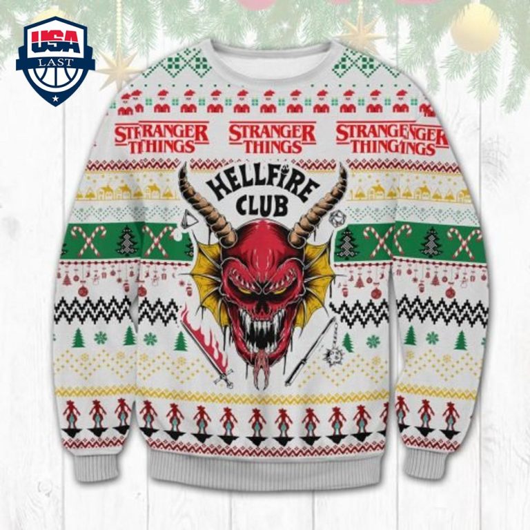 Hellfire Club Stranger Things Ver 2 Ugly Sweater - You tried editing this time?