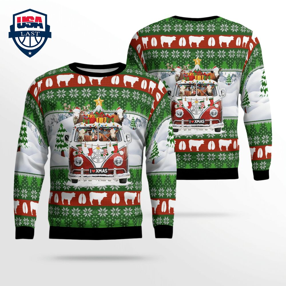 Hereford Cattle 3D Christmas Sweater – Saleoff
