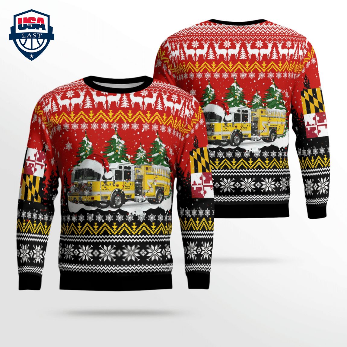 Hereford Volunteer Fire Company 3D Christmas Sweater – Saleoff
