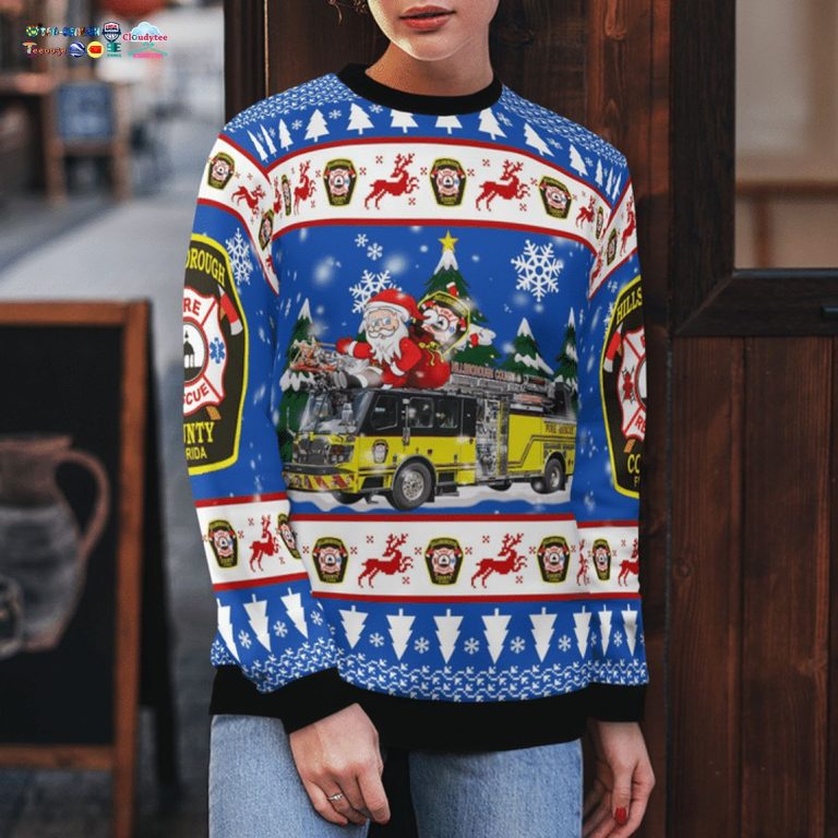 Hillsborough County Fire Department 3D Christmas Sweater - Mesmerising