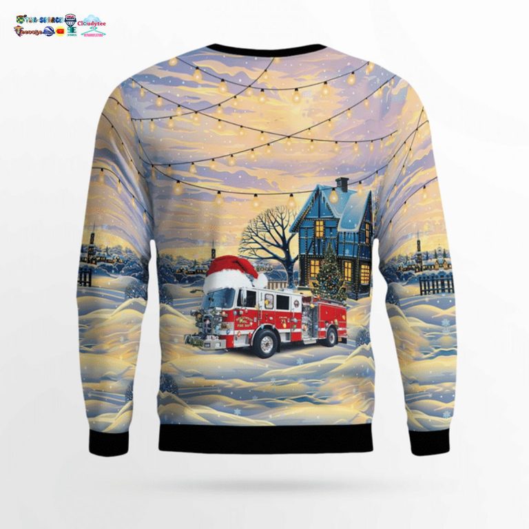 Hollywood Volunteer Fire Department 3D Christmas Sweater - You look too weak