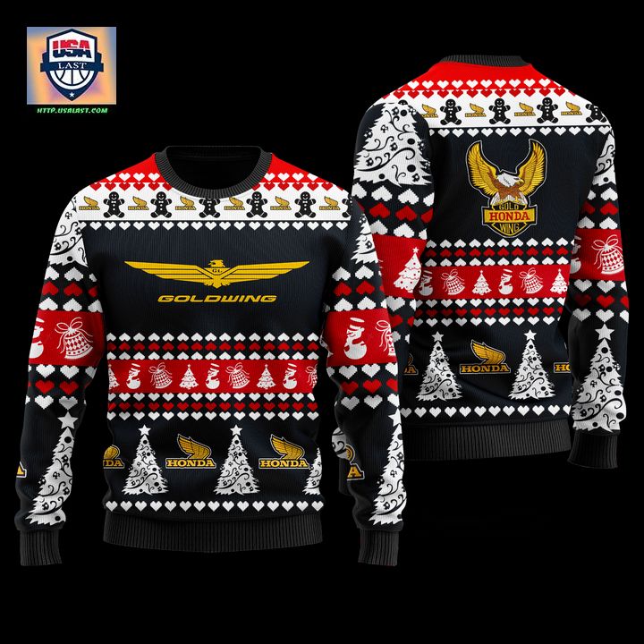 Honda Gold Wing Black 3D Ugly Sweater – Usalast