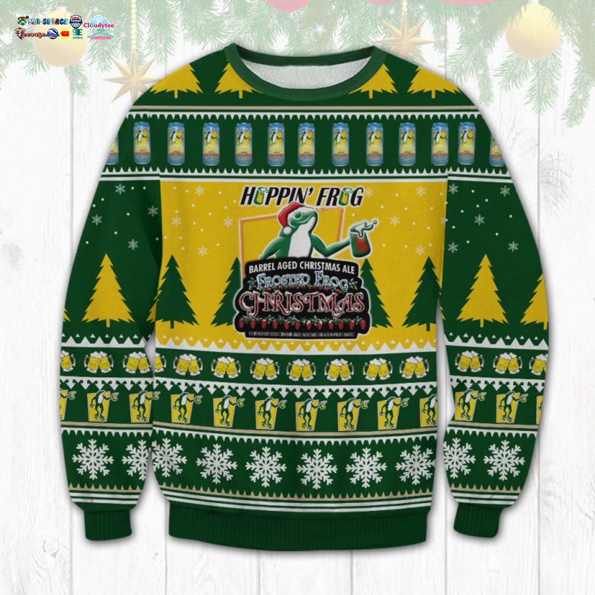 Hoppin’ Frog Ugly Christmas Sweater