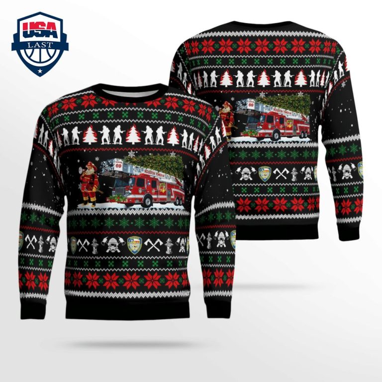 Houston Fire Department 3D Christmas Sweater - I am in love with your dress