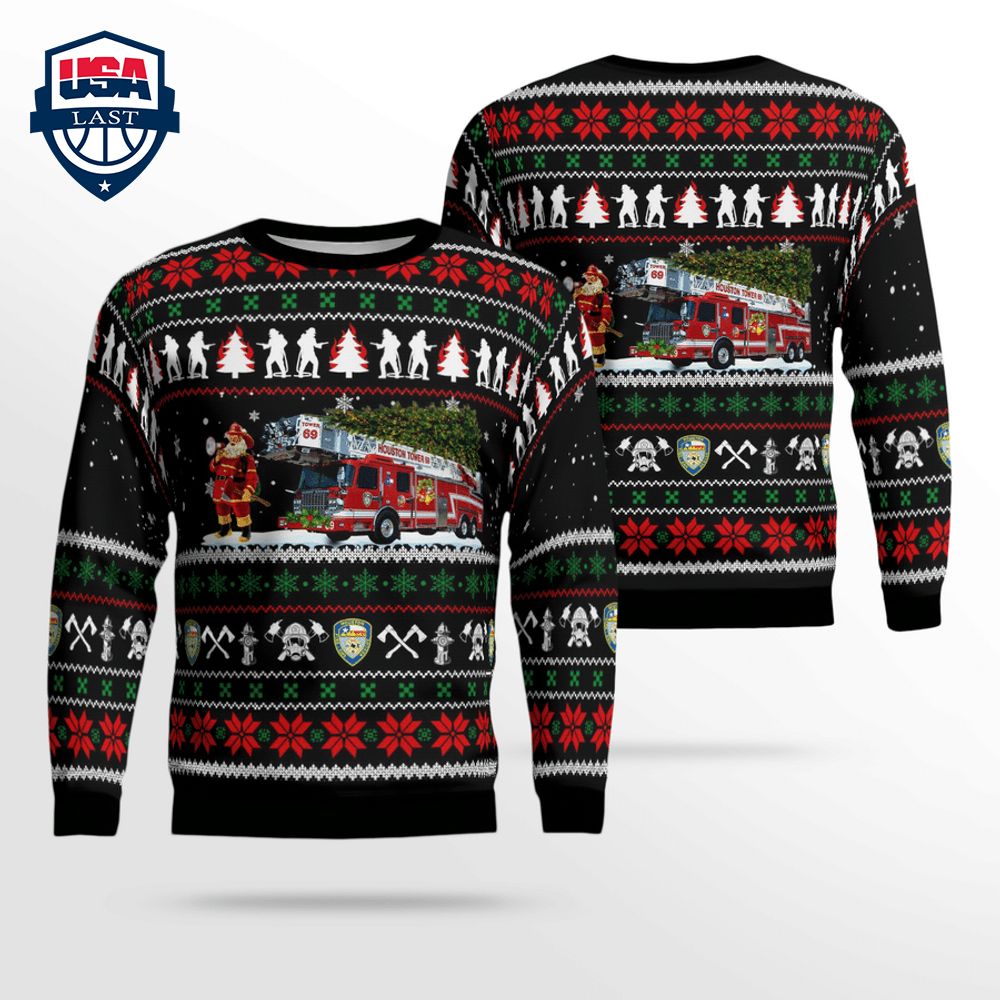 Houston Fire Department 3D Christmas Sweater – Saleoff