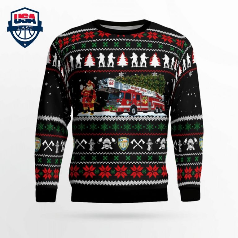 Houston Fire Department 3D Christmas Sweater - You look handsome bro