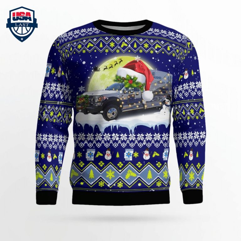 Hughes County EMS Ver 1 3D Christmas Sweater - Stand easy bro