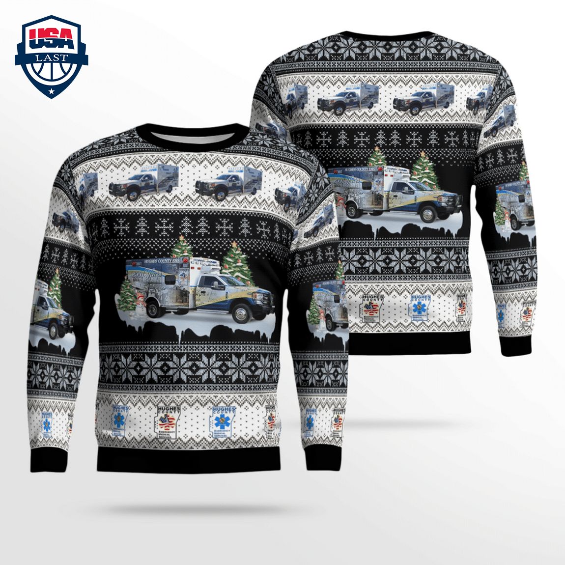 Hughes County EMS Ver 2 3D Christmas Sweater – Saleoff