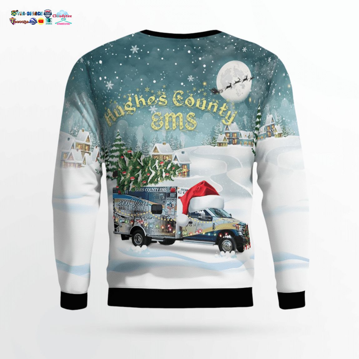 Hughes County EMS Ver 3 3D Christmas Sweater - Saleoff