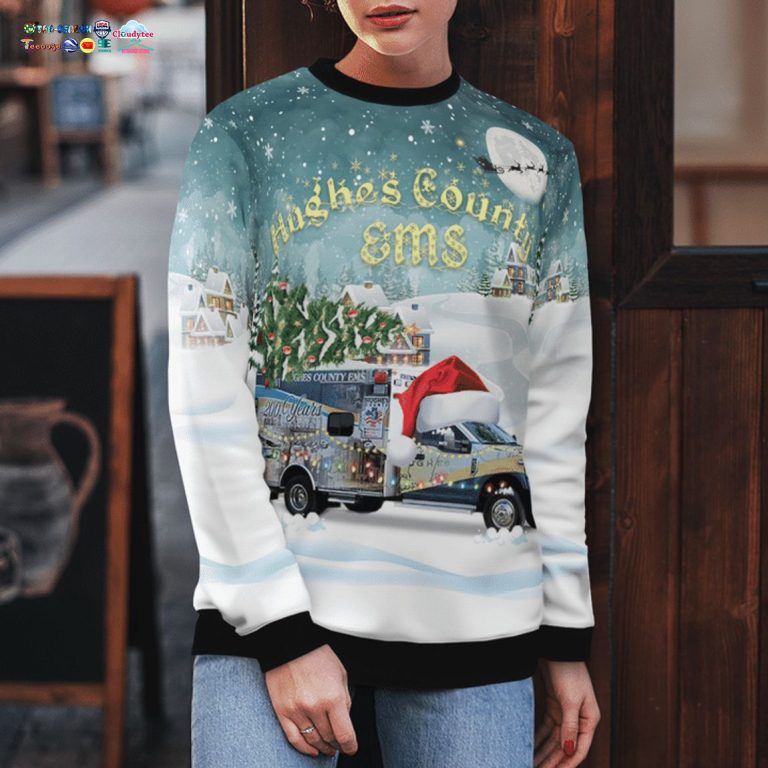 Hughes County EMS Ver 3 3D Christmas Sweater - You look so healthy and fit