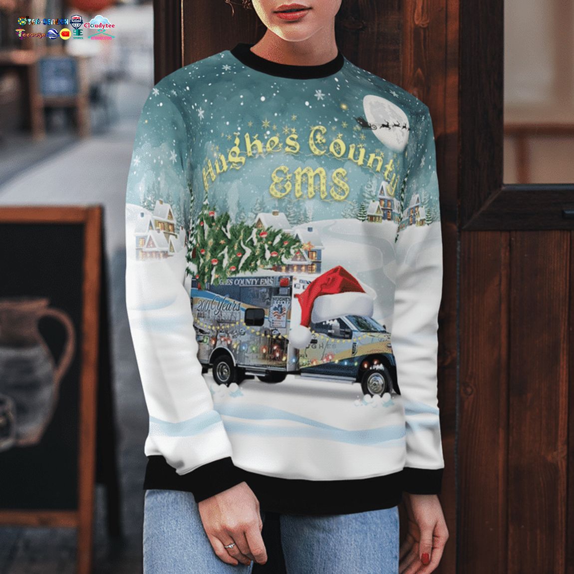 Hughes County EMS Ver 3 3D Christmas Sweater - Saleoff