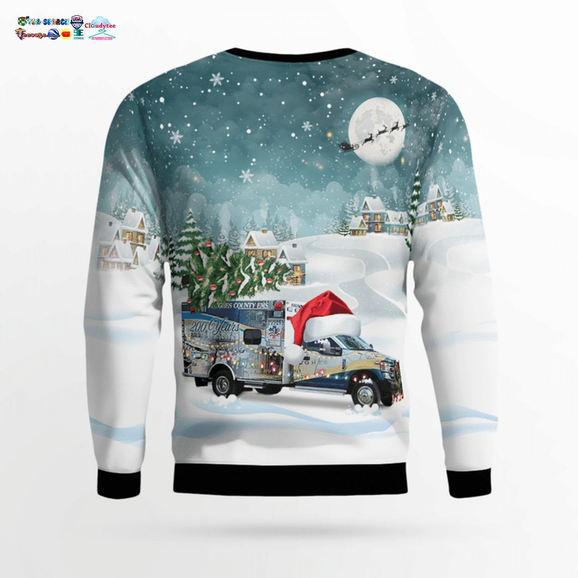 Hughes County EMS Ver 4 3D Christmas Sweater - Saleoff