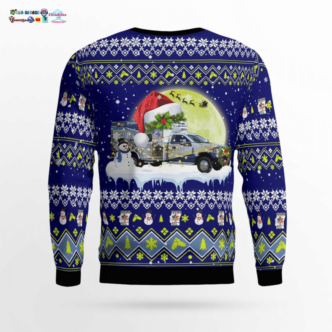Hughes County EMS Ver 6 3D Christmas Sweater - Saleoff