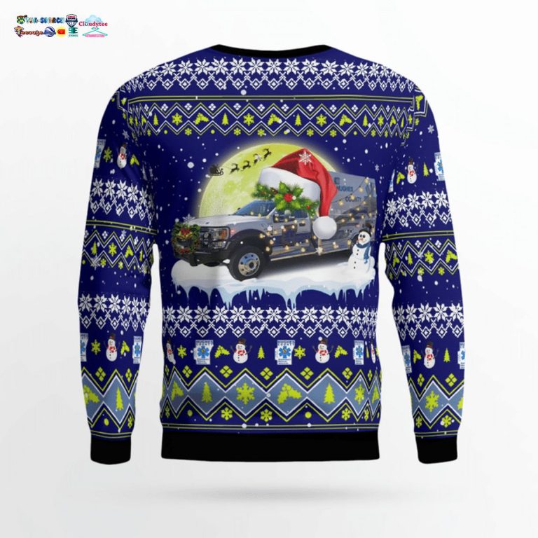 Hughes County EMS Ver 7 3D Christmas Sweater - I like your dress, it is amazing