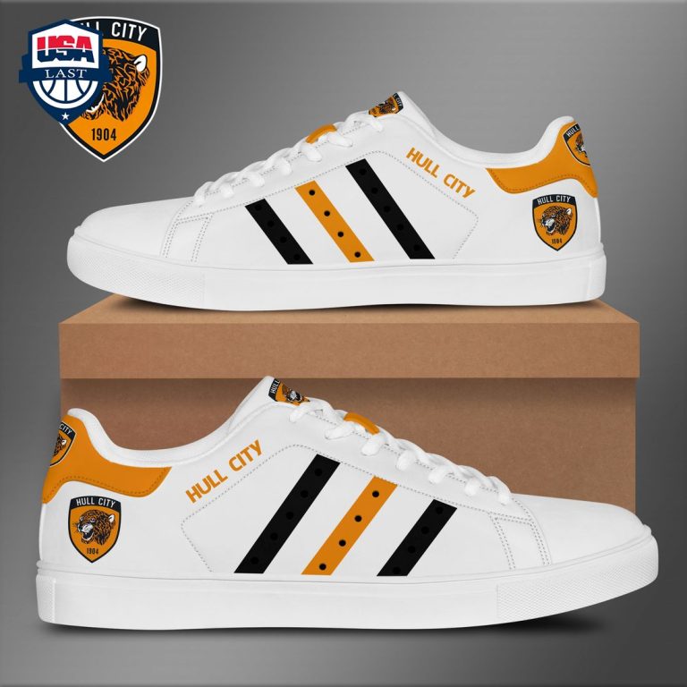 Hull City FC Black Orange Stripes Stan Smith Low Top Shoes - Nice photo dude