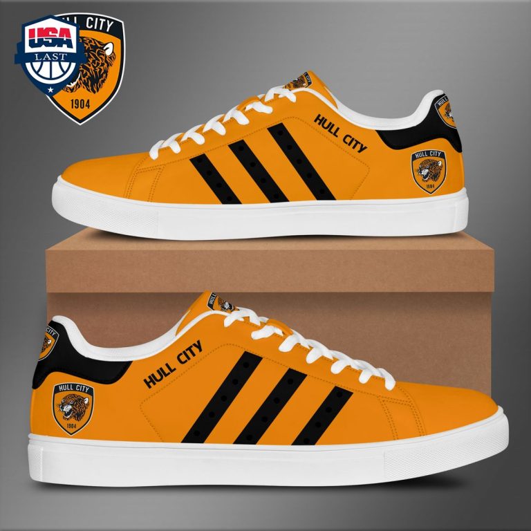 Hull City FC Black Stripes Stan Smith Low Top Shoes - Stand easy bro