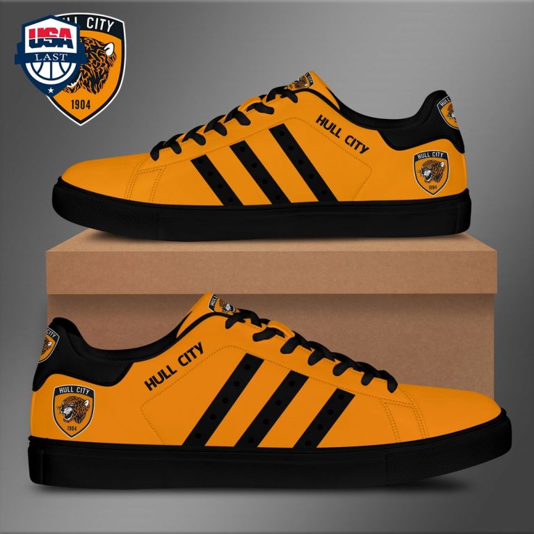 Hull City FC Black Stripes Stan Smith Low Top Shoes - Cool DP