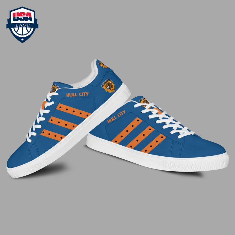 Hull City FC Orange Stripes Style 6 Stan Smith Low Top Shoes - Cutting dash