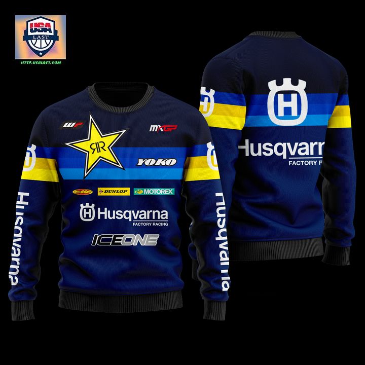 Husqvarna Factory Racing Navy Ugly Sweater – Usalast
