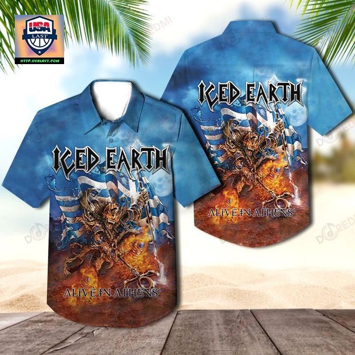 Iced Earth Alive in Athens Album Hawaiian Shirt – Usalast