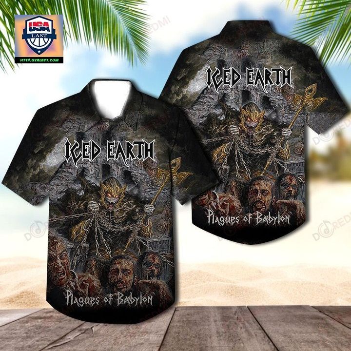 Iced Earth Enter the Realm Album Hawaiian Shirt - Generous look