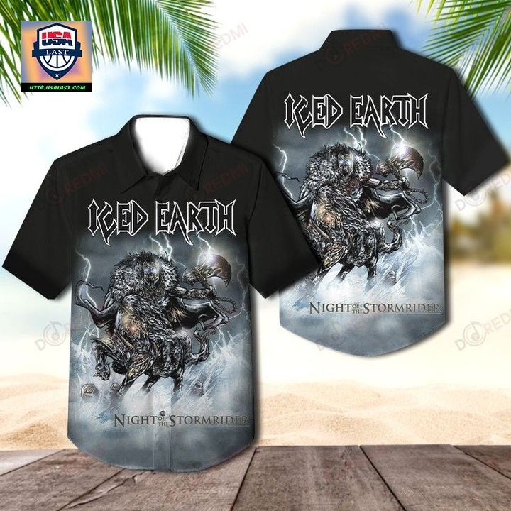 Iced Earth Night of the Stormrider 1991 Aloha Hawaiian Shirt – Usalast