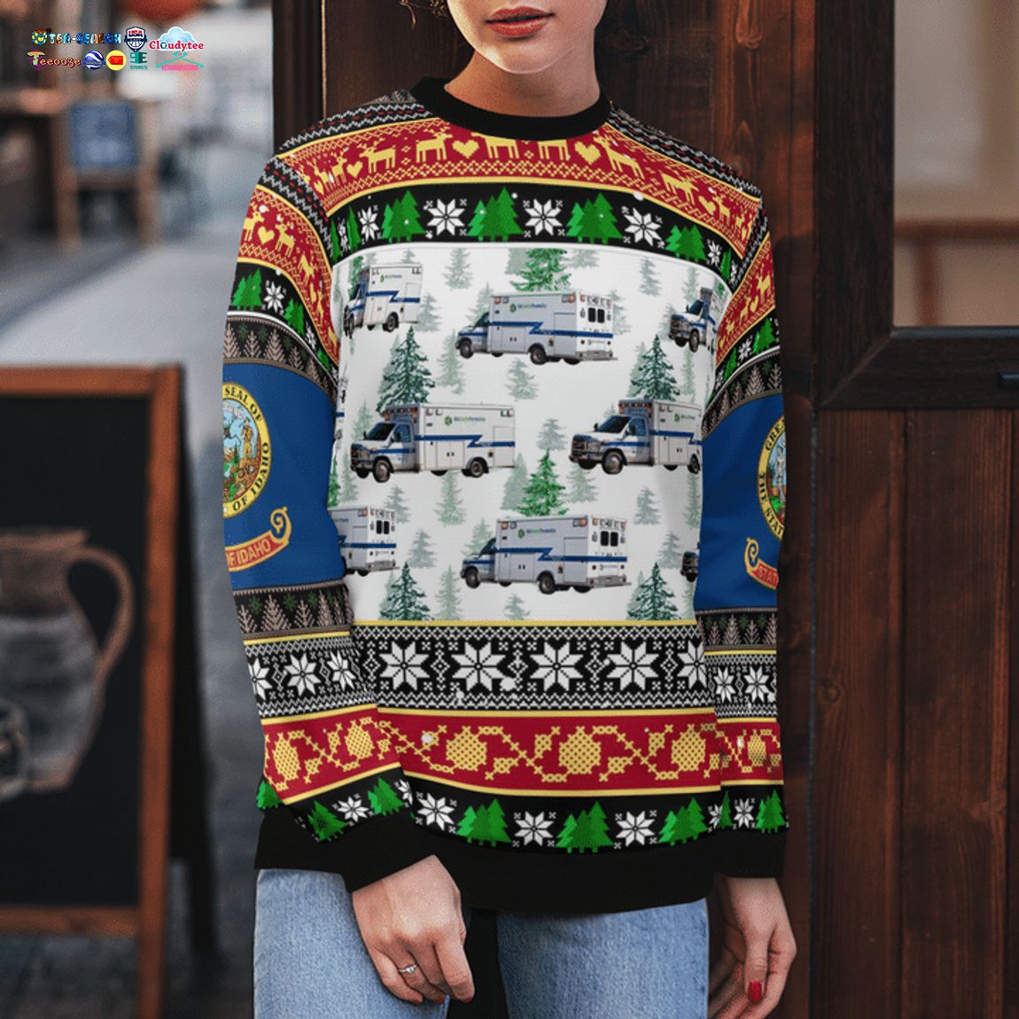 Idaho Ada County EMS 3D Christmas Sweater - Saleoff