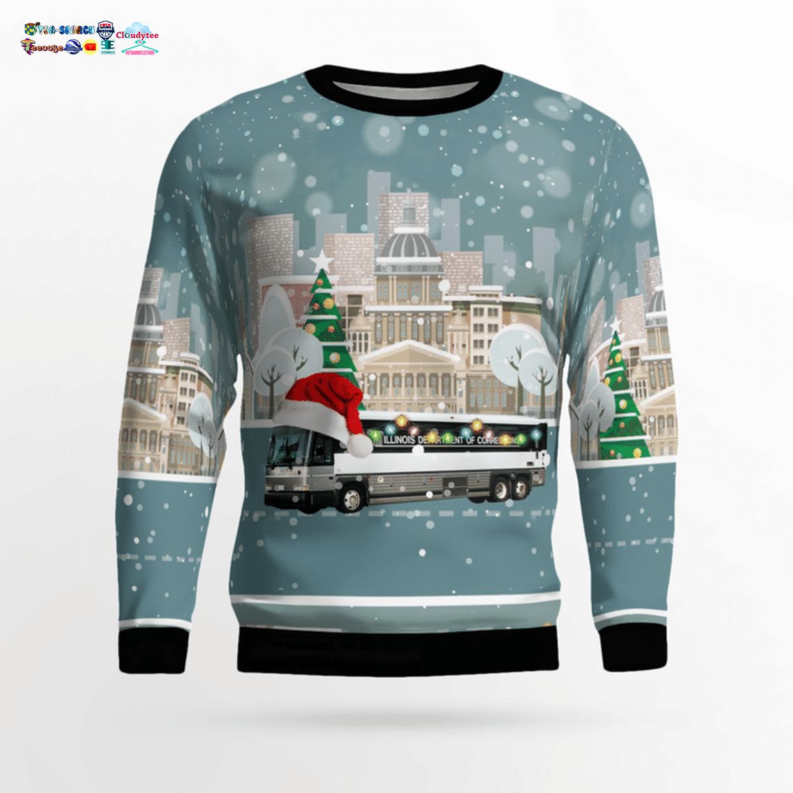 Illinois Department of Corrections Ver 3 3D Christmas Sweater - Saleoff