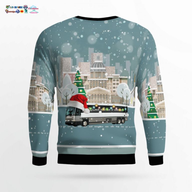 Illinois Department of Corrections Ver 3 3D Christmas Sweater - Stand easy bro