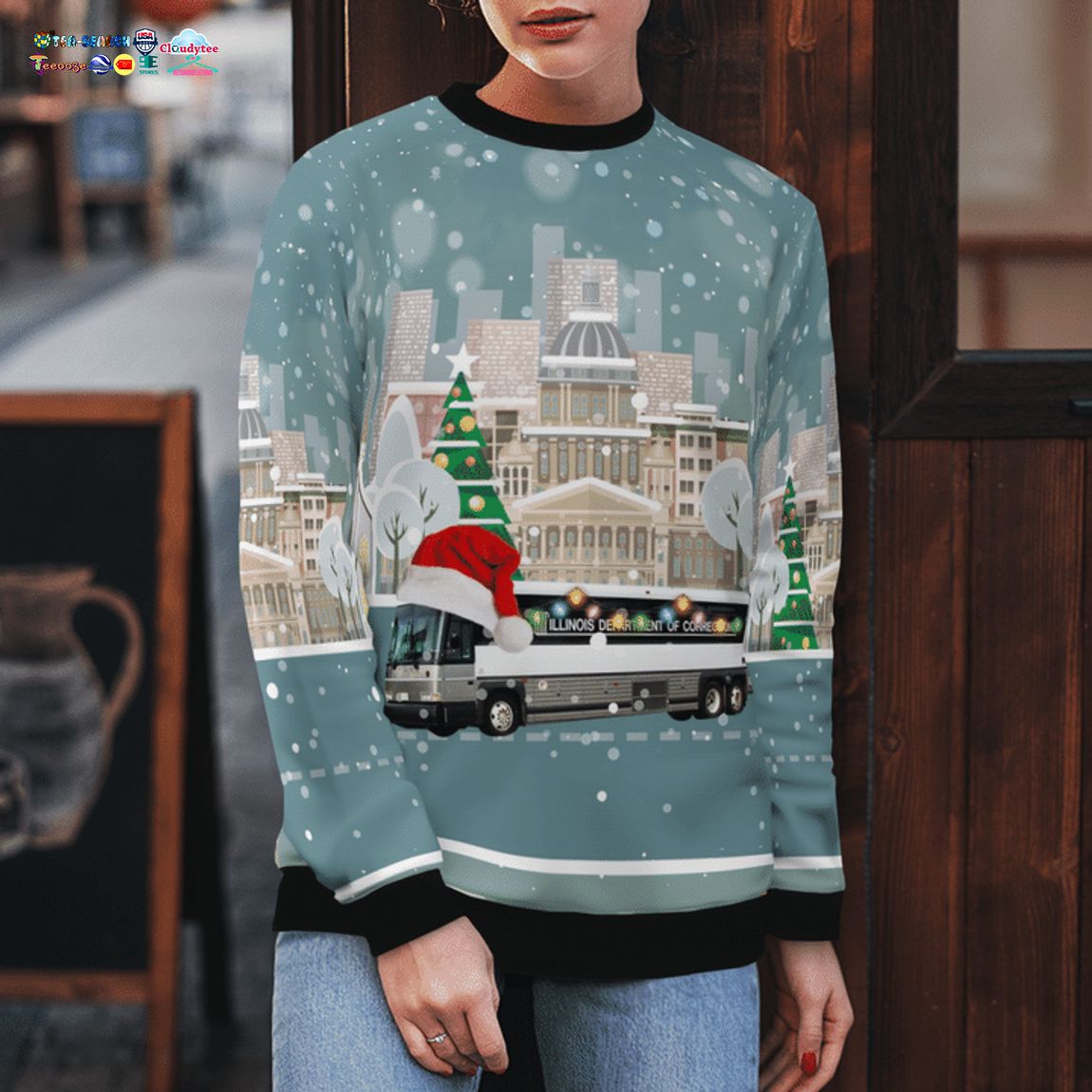 Illinois Department of Corrections Ver 3 3D Christmas Sweater - Saleoff