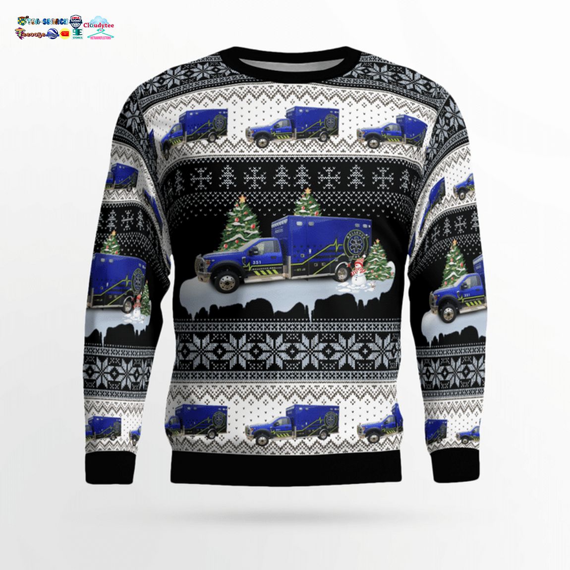 Iowa Bellevue EMS 3D Christmas Sweater