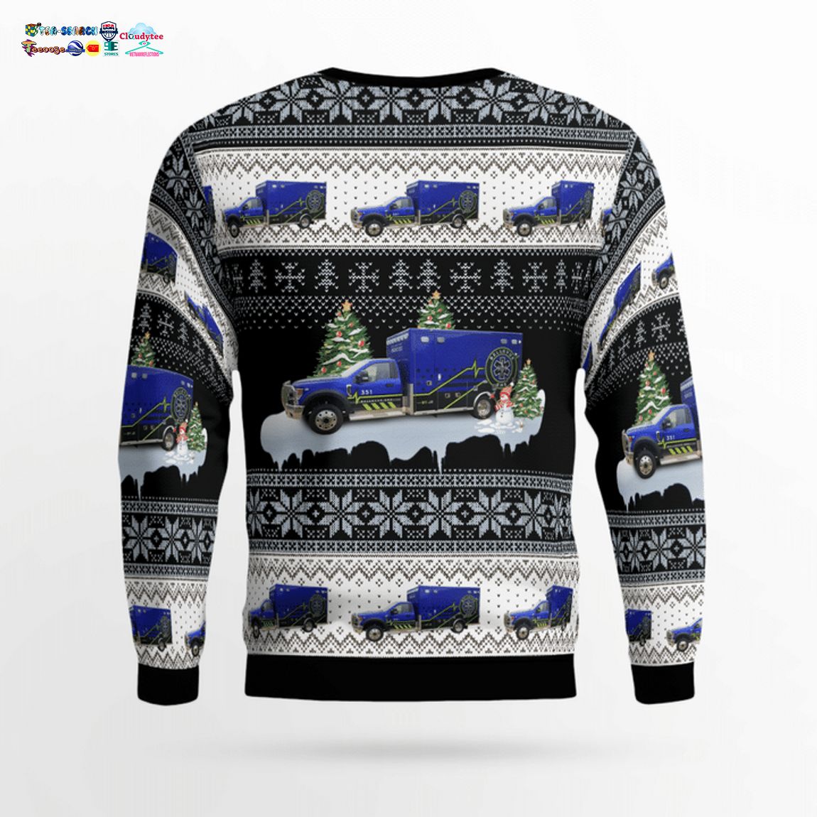 Iowa Bellevue EMS 3D Christmas Sweater