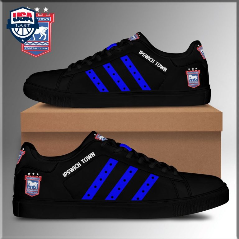 Ipswich Town FC Blue Stripes Style 1 Stan Smith Low Top Shoes - Sizzling