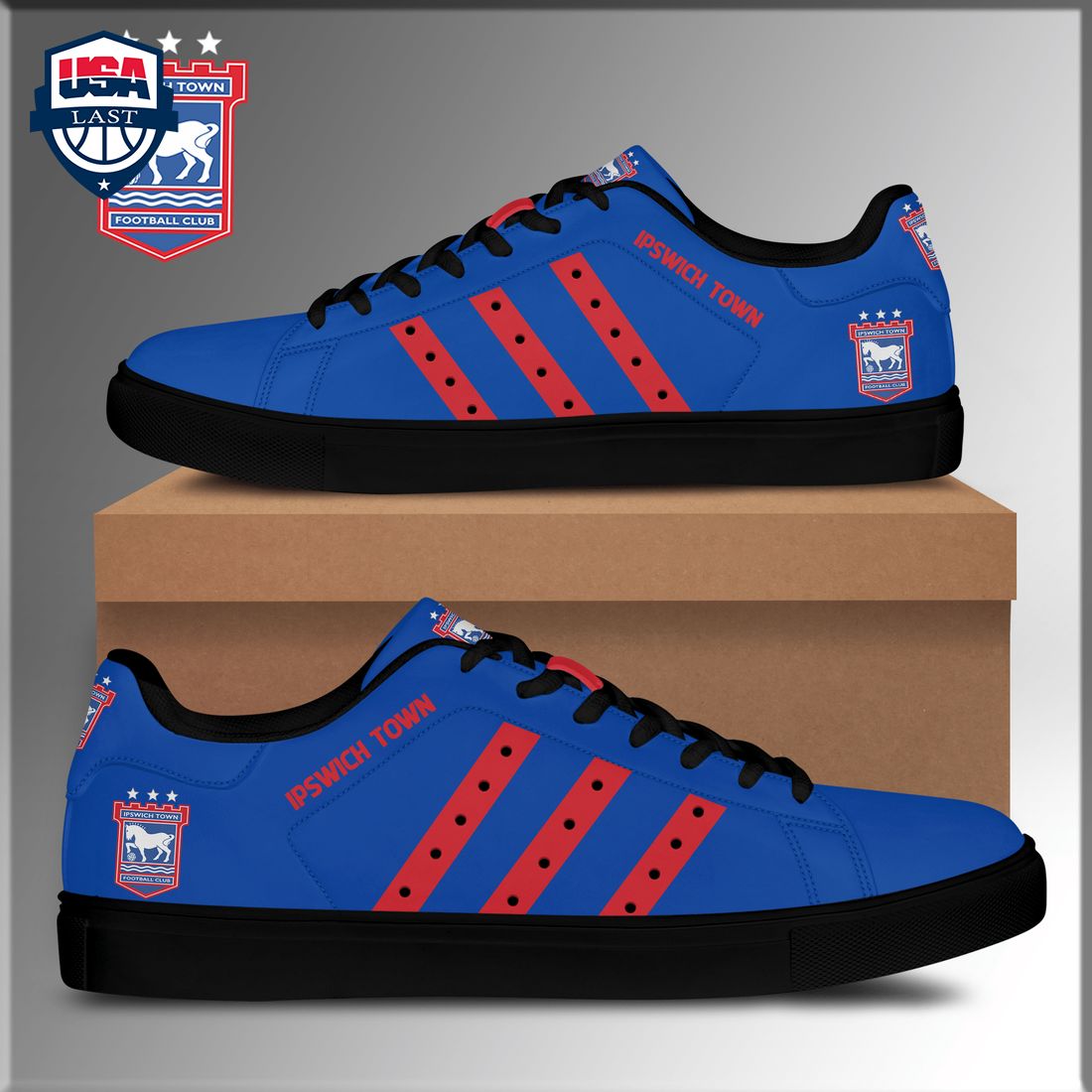 Ipswich Town FC Red Stripes Style 2 Stan Smith Low Top Shoes – Saleoff