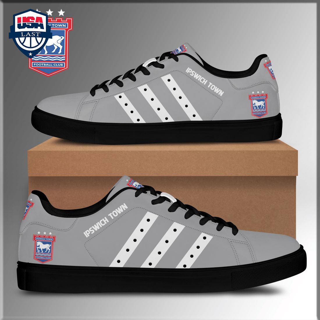 Ipswich Town FC White Stripes Style 2 Stan Smith Low Top Shoes – Saleoff