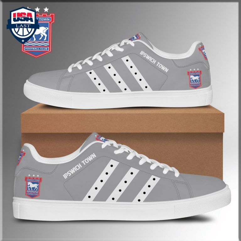 Ipswich Town FC White Stripes Style 2 Stan Smith Low Top Shoes - Lovely smile
