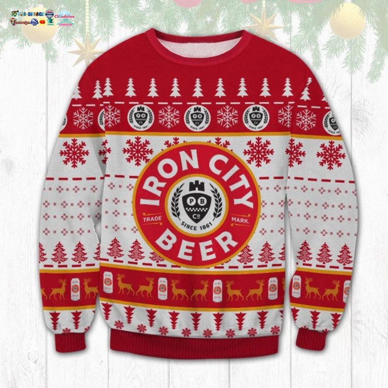 Iron City Ugly Christmas Sweater - Your face is glowing like a red rose