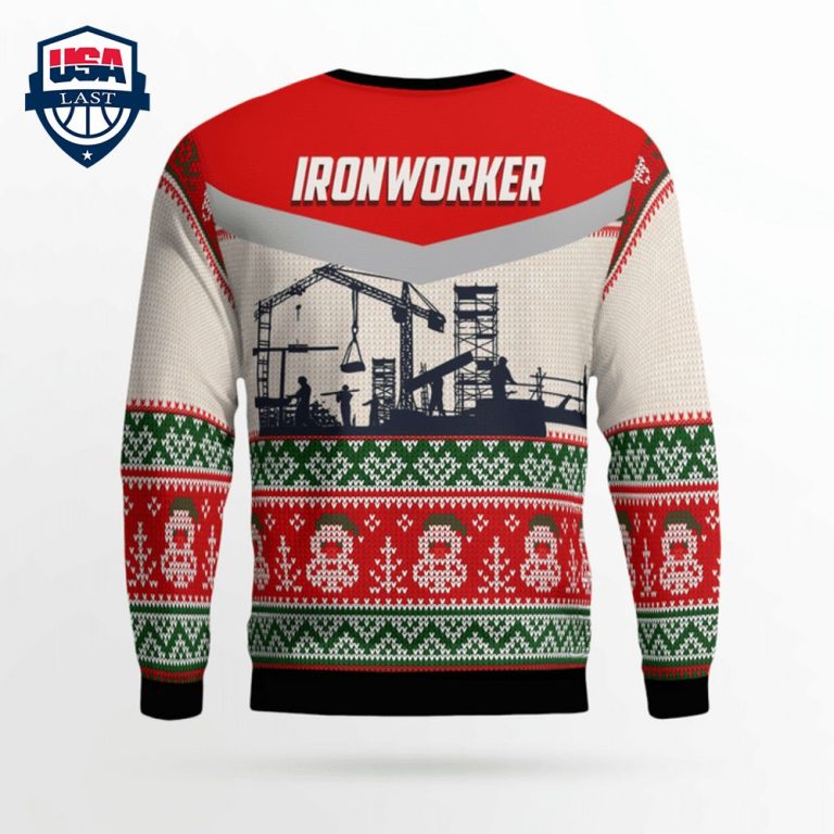 Ironworker Red 3D Christmas Sweater - Eye soothing picture dear