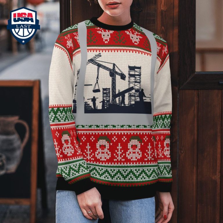Ironworker Red 3D Christmas Sweater - Nice bread, I like it